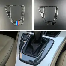 VODOOL Lucido In Fibra di Carbonio Pannello della Scatola Del Cambio Leva Del Cambio Della Copertura Sticker Car Auto Adesivi Decorazione Trim Per BMW E90 e92 E93