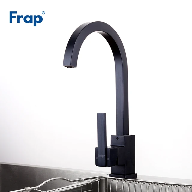 Best Offers FRAP kitchen faucet Space Aluminum Hot and Cold Water mixer Tap 360 Degree Rotation Deck Mounted Crane YF40010/11/F4052/52-5