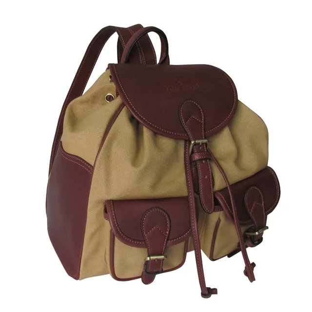 Cheap Tourbon Design Outdoor Climbing Rucksack Daily Leisure Backpack Hiking Bag Canvas & Leather Large Capacity Travel Bags