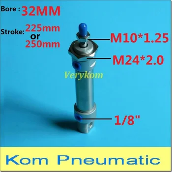 

Pneumatic MA 32X250 32-250 Stainless Steel Mini Air Cylinder 32mm Bore 250mm Stroke Double Acting Piston 1/8" Airtac Actuator