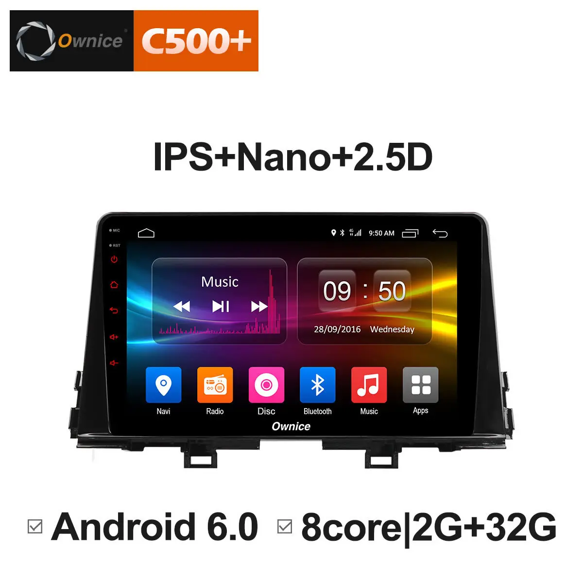 Ownice C500+ G10 Восьмиядерный Android 8,1 DVD GPS Navi Мультимедиа Стерео для KIA Morning/Picanto- радио головное устройство - Цвет: S9753P