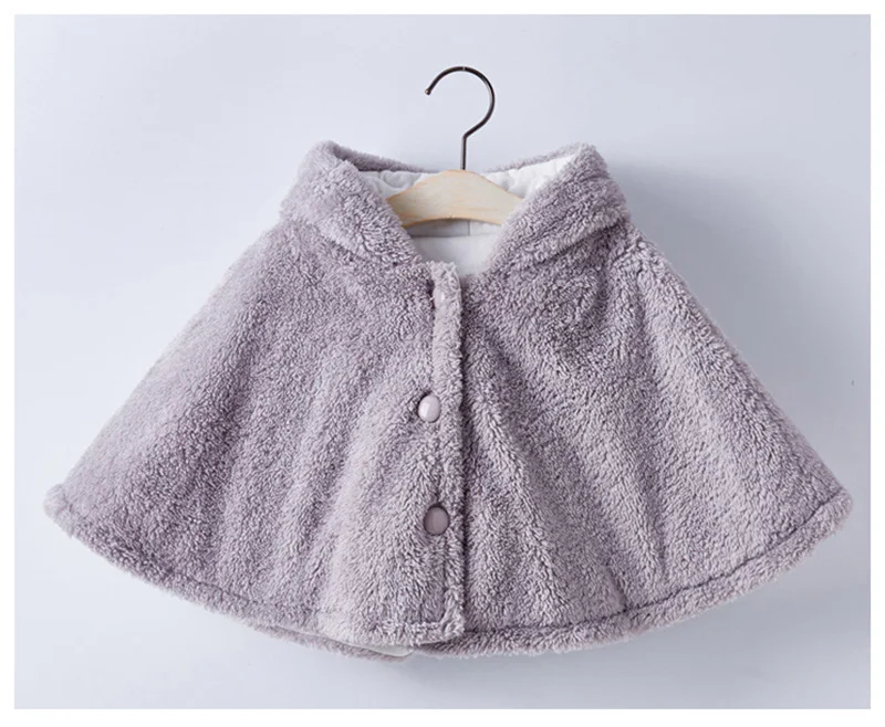  winter wind proof cloak for baby girls boys cotton warm jackets kids coats children clothes duffy bear coats (3)