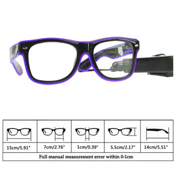 

EL Wire Goggles Glow Cool Glasses LED Luminous Sunglasses Party Glasses For Kids Party Club Stage Disco