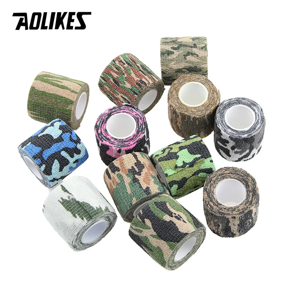 AOLIKES 5CM*450CM Waterproof Medical Therapy Self Adhesive Bandage Muscle Tape Finger Joints Wrap First Aid Kit Pet Elastic Band