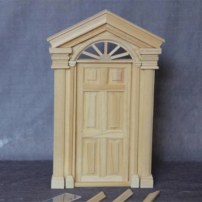 1PCS DIY Miniature Dollhouse Door Furniture Accessories 1/12 Scale