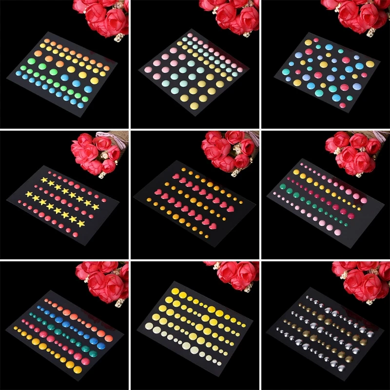 

Round Assorted Color Sugar Sprinkles Self- Adhesive Resin Enamel Dots Sticker Scrapbooking/ DIY Crafts/ Card Making Decoration