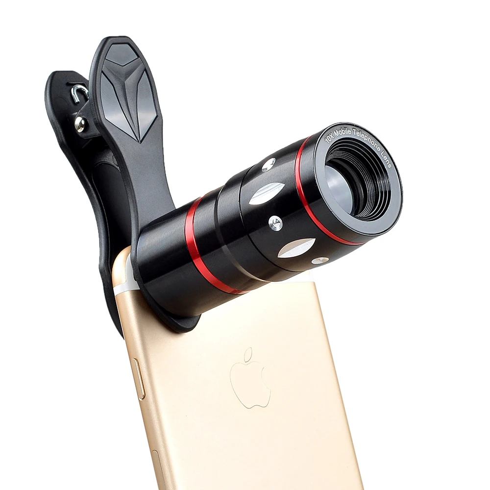 Akinger Wide Angle Macro+ Fisheye 10X Telephoto Telescope Optical Zoom