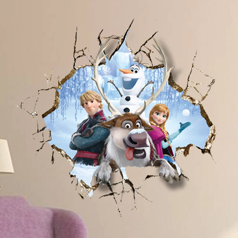 

Cartoon Frozen Kids 3D Sticker Snow queen Puzzle Children's Room Decoration Kindergarten Stickers Pegatinas Autocollant Enfant