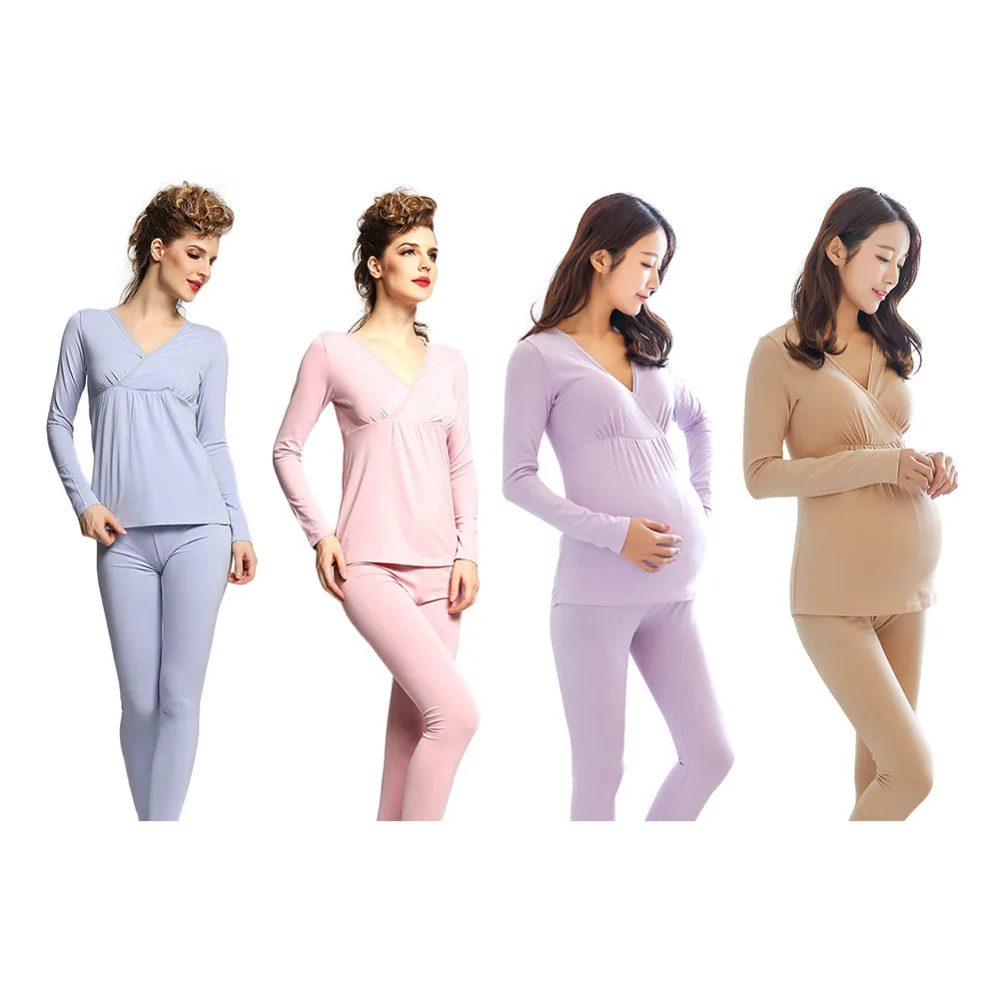 Buy Maternity Women's Pajama Set Pregnant Postpartum Nursing Clothing Suit