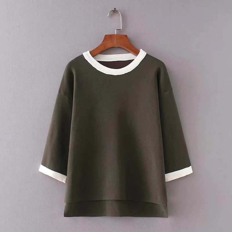Casual Knitted Sweaters Women New 2018 Autumn Thee Quarter Sleeve Sweater Pullovers KKFY2302 Casual Knitted Sweaters Women New 2018 Autumn Thee Quarter Sleeve Sweater Pullovers KKFY2302