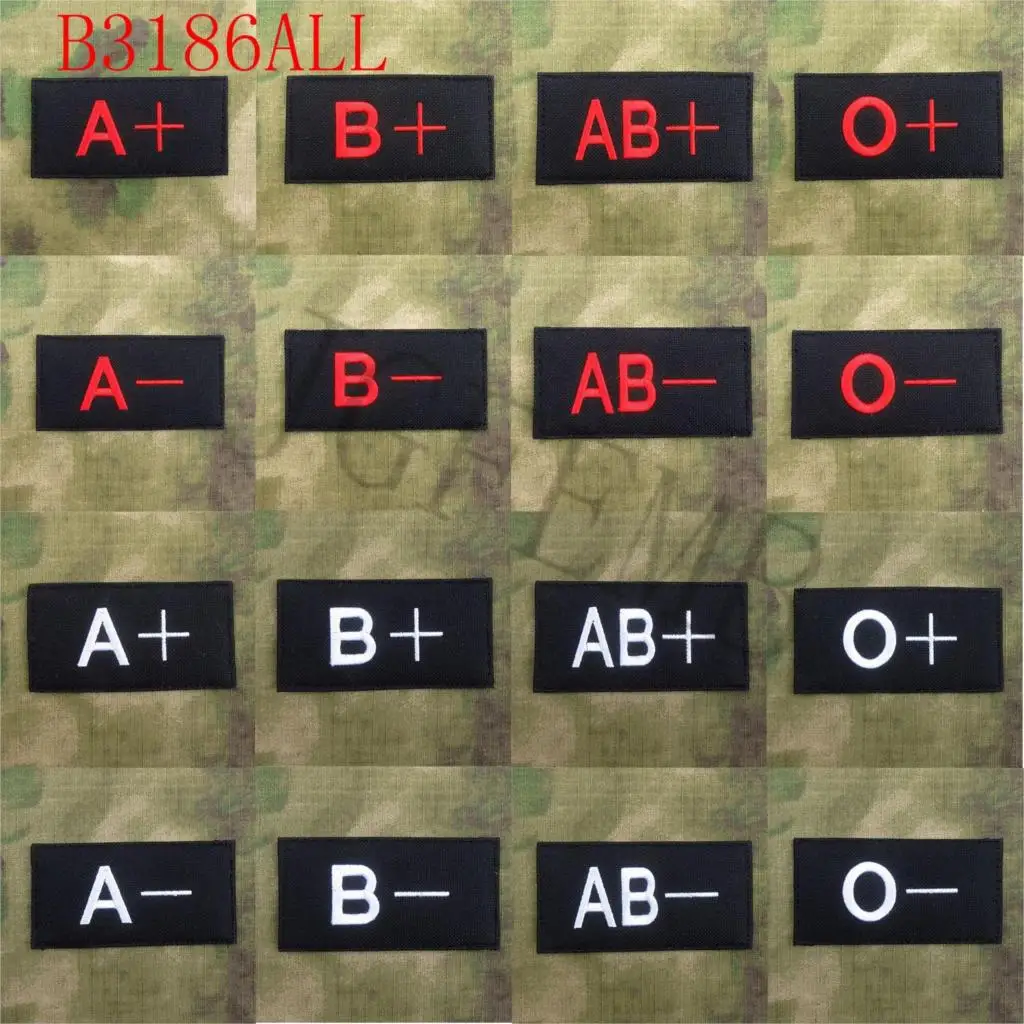 Nylon Ghosts Blood Type A+ A- B+ B- O+ O- AB+ AB- Embroidery patch Badges | Дом и сад
