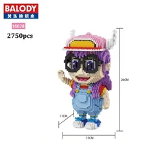 Balody Мультяшные блоки большого размера Arale данные аукциона аниме строительные пластиковые блоки милые игрушки для девочек для детей 16028