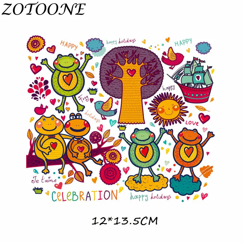 ZOTOONE DIY Heat Transfer Cute Cartoon Animal Combination Iron on Patches Applique Baby Clothes Dress T-shirt Jacket Decoration ZOTOONE DIY Heat Transfer Cute Cartoon Animal Combination Iron on Patches Applique Baby Clothes Dress T-shirt Jacket Decoration