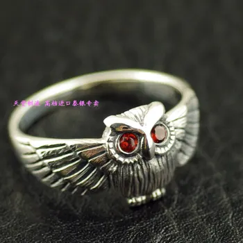 

Thailand imports 925 Sterling Silver Owl, red eyes, as a ring