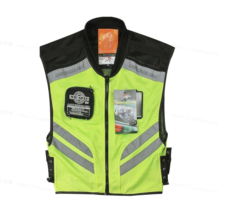 Мотоциклетная одежда светоотражающий жилет флуоресцентная одежда гоночная Одежда Защитная Экипировка жилет