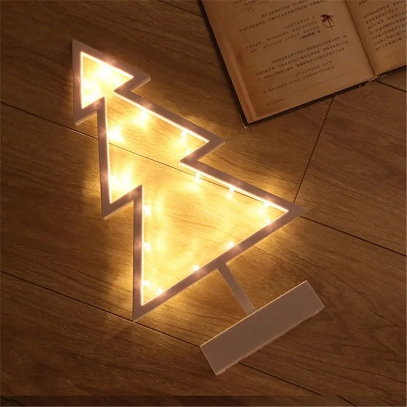 Romantic 3D Battery Table Lamp Christmas Tree Star Heart LED Decorative Night Light Party New Year Decor Birthday Christmas Gift