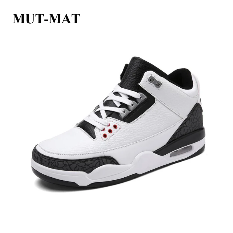 

Men's Basketball Shoes Leather Cushion Running Shoes Sports Casual Men's Sneakers James College Style Men Footwear