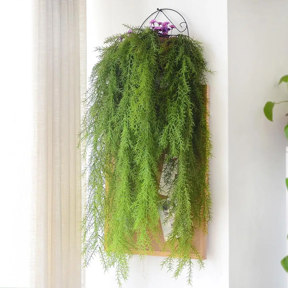 

AUGKUN 1pcs Artificial Flowers Pine Needles Fake Hanging Vine Plant Simulation Leaves Garland For Home Garden Wall Decoration