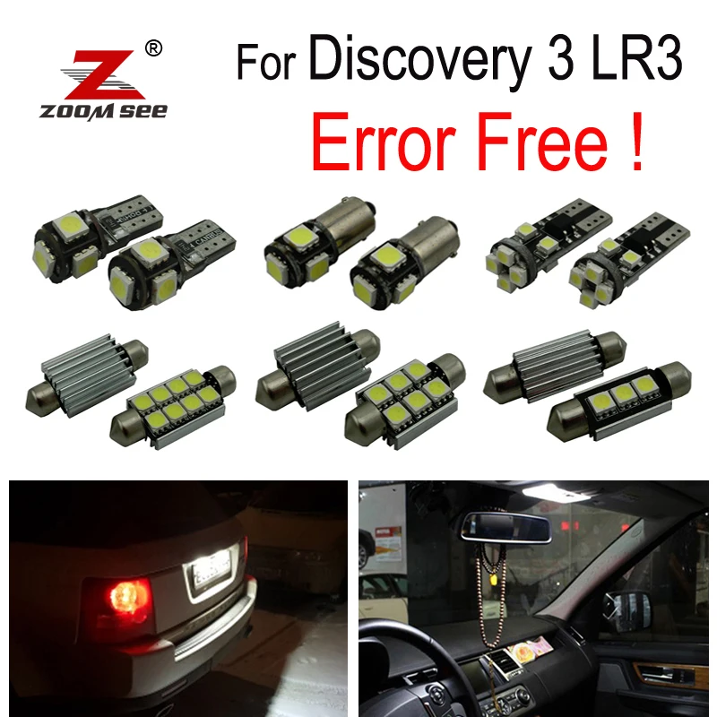 23pcs License plate lamp + side lights interior dome bulb LED light kit for Land Rover Discovery 3 LR3 (2005-2009) | Автомобили и