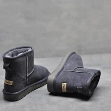 Artmu/Artdiya/Новинка года; кожаные зимние ботинки; плюшевые ботильоны на плоской подошве; удобные теплые зимние женские ботинки; 6854