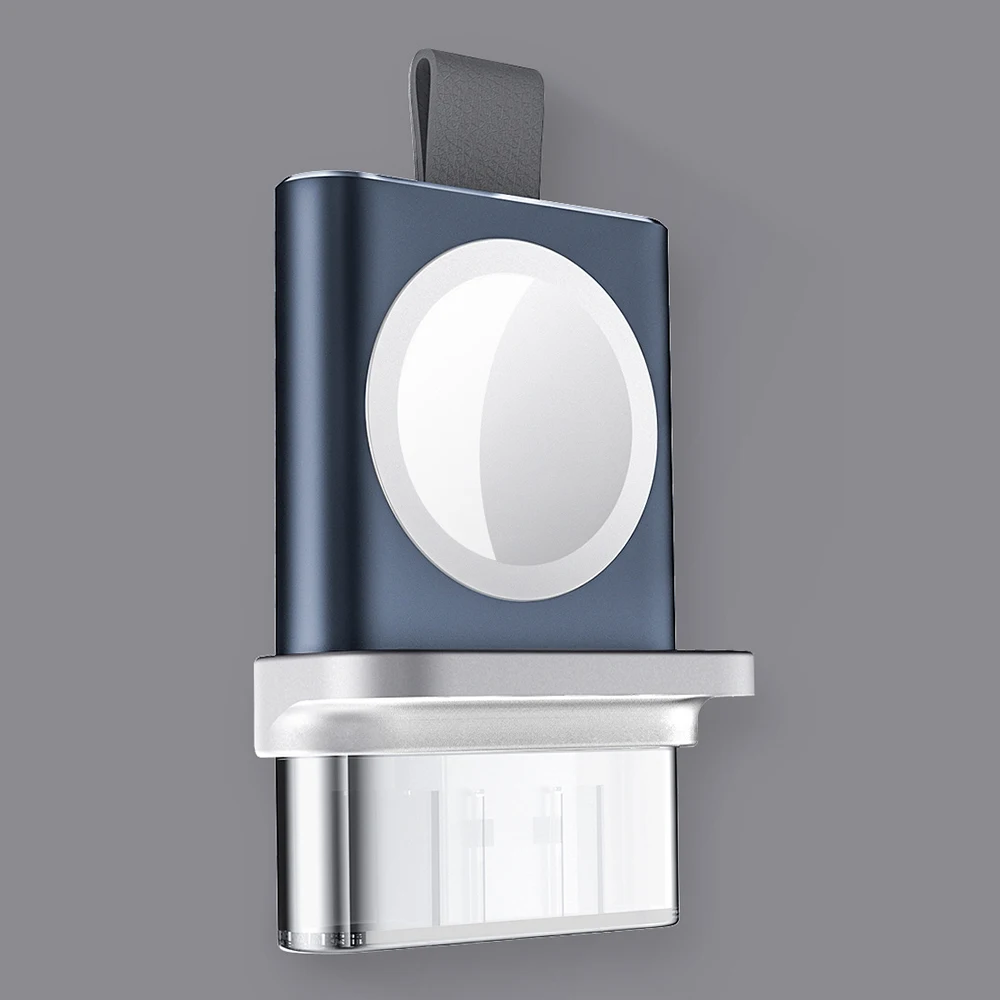 Портативное Быстрое беспроводное зарядное устройство QI для Apple Watch Series 4 3 2 1 Series онлайн обновление беспроводное магнитное зарядное устройство USB зарядка - Тип штекера: blue