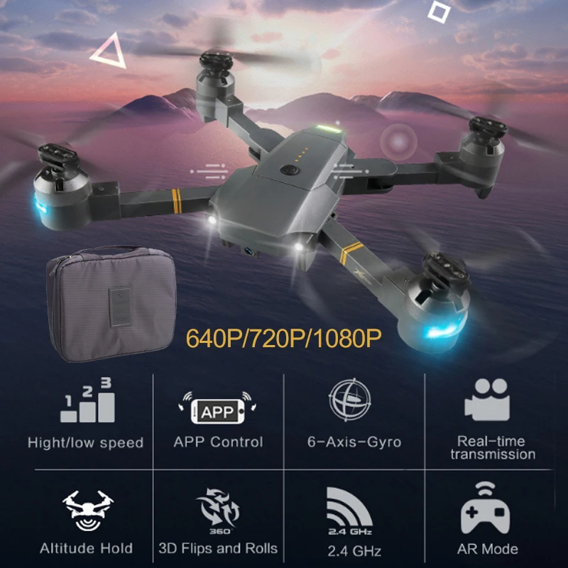 

Camera drone quadcopter UAV remote flying WIFI 1080P 120 degree camera 2.4GHz 6 axis gyro Helicopter Storage bag aircraft