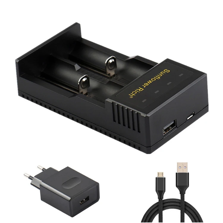 USB 18650 Смарт зарядное устройство литий-ионная 18650 26650 18350 14500 литиевая батарея зарядное устройство 18650 Внешний аккумулятор для зарядки телефона - Цвет: USB cable EU plug