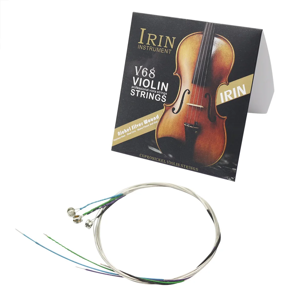 

IRIN Universal Full Set (E-A-D-G) Violin String Fiddle Strings Steel Core Nickel-silver Wound for 4/4 3/4 1/2 1/4 Violins
