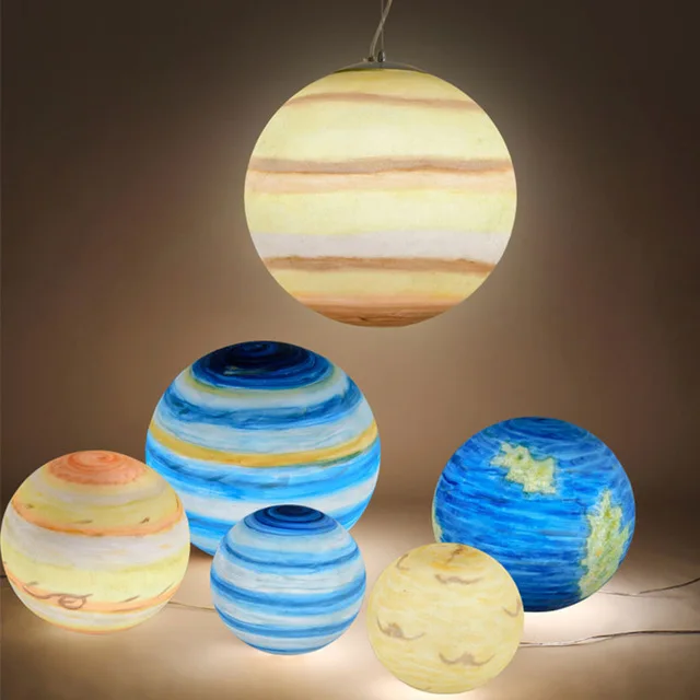 

Scandinavian Creative Universe Star Acrylic hang Lamp Drops Moon Sun Earth de pendant lights for living room restaurant lighting