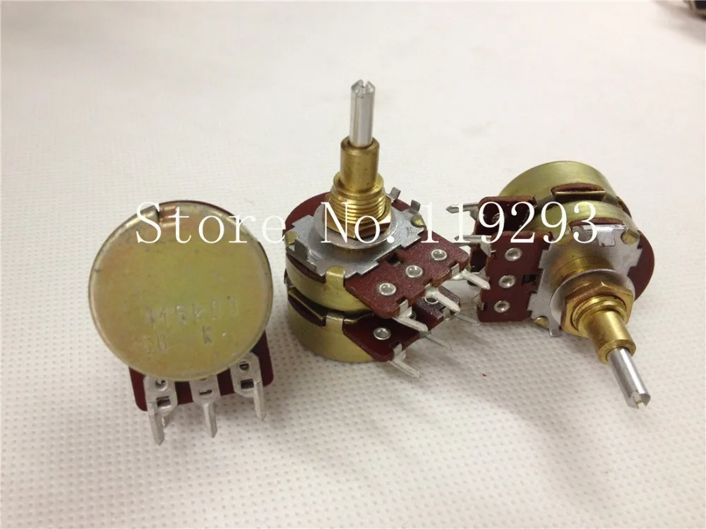 

[BELLA]Original double- double adjustable potentiometer shaft length D5K Dual 4MM 6MM 25MM shaft--5pcs/lot