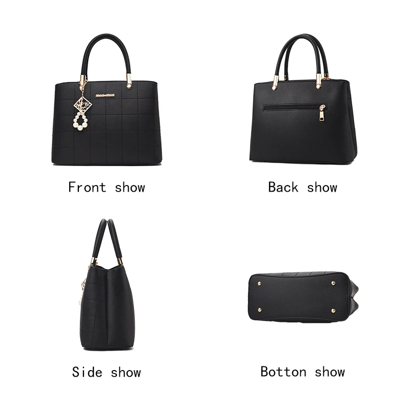 حقائب للنساء الجلود خليط الأعلى مقبض حقيبة عالية الجودة اللؤلؤ حقيبة كتف أزياء السيدات حمل حقيبة للنساء 2018 كيس