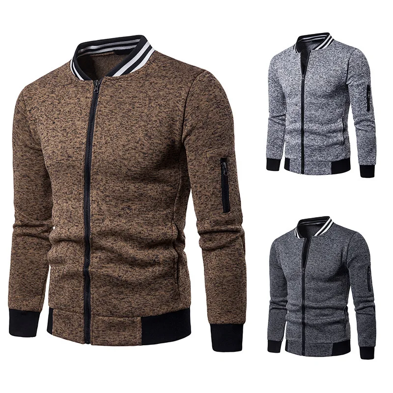 

Men of new fund of 2019 autumn winters screw-type who brought big yards joker youth pure color fleece clothing trend