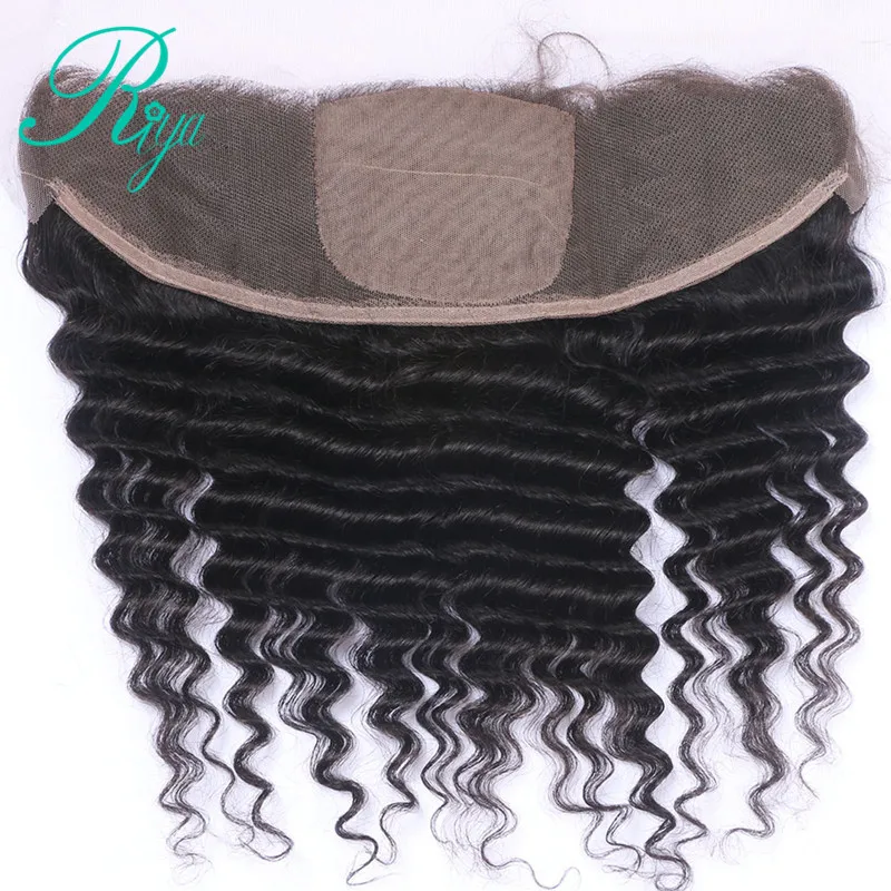 deep wave silk base Lace Frontal Closure 13x4 With Baby Hair Double Knots Remy Human Hair Closure (1)