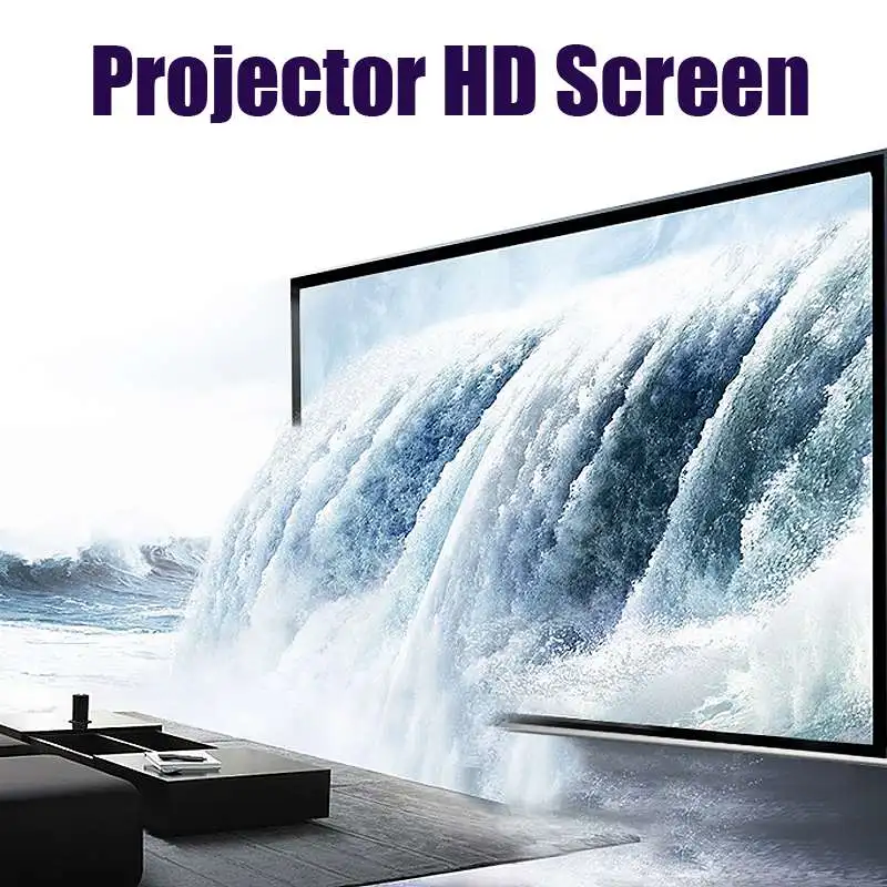 

Foldable 16:9 Projector 120 inch Matte White Projection Screen For HD Projector Home Theater Cinema Movies Party