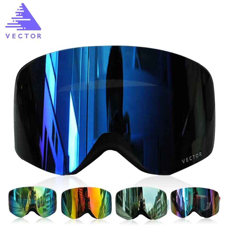 VECTOR Brand Ski Goggles Men Women Double Lens UV400 Anti-fog Snowboard Skiing Glasses Big Mask Snow Eyewear VECTOR Brand Ski Goggles Men Women Double Lens UV400 Anti-fog Snowboard Skiing Glasses Big Mask Snow Eyewear