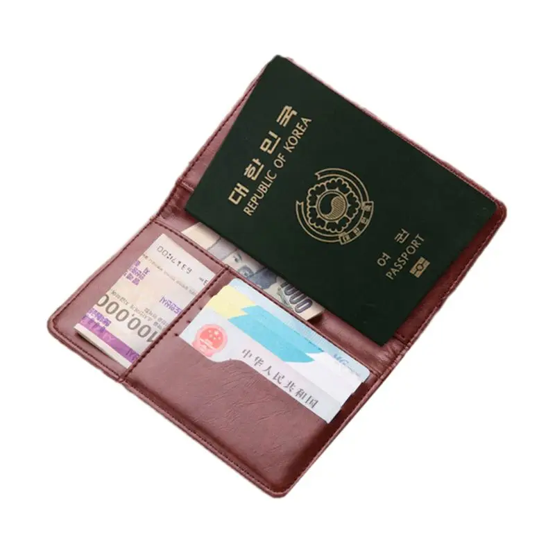 

Travel Passport Holder ID Card Case Leather Slim Cover Credit Organizer Protector