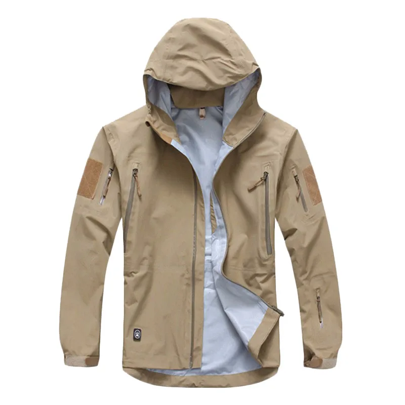 Preise Männer Armee Taktische Wasserdichte Hartschalen Militärjacke Atmungs Kapuzen Tactical Jacke Dünne Windjacke Mantel