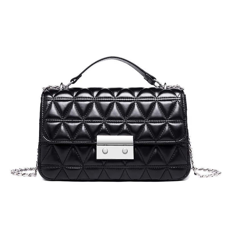 

Women Diamond Lattice Chain Sling Bags PU Leather Satchel Crossbody Shoulder Purses and Handbags