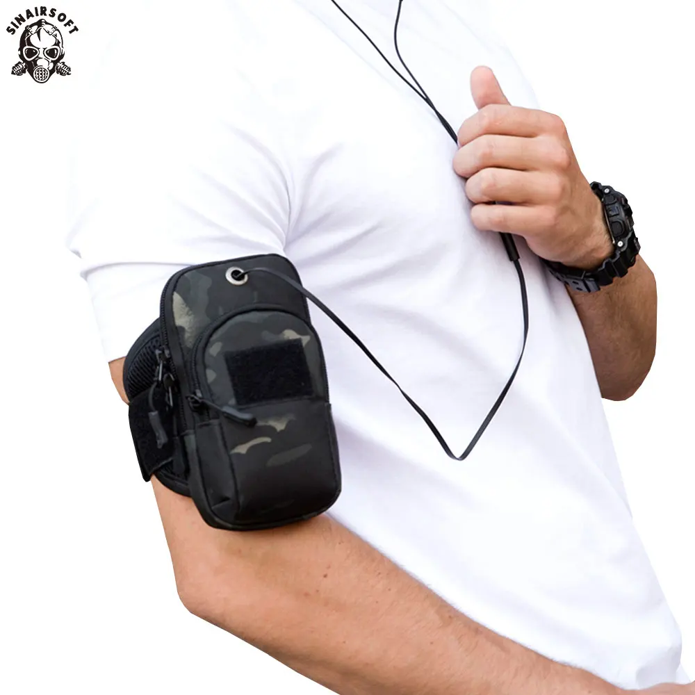 

SINAIRSOFT Outdoor Sports Climbing Tactical Wallet Phone Pouch Handbag Military Utility Pouches Sports Arm Bags For Hunting
