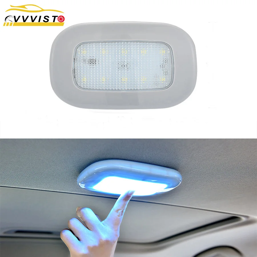 

2019 VVVIST Car LED Reading Light Book Lamp LED Panel Light USB Charging Magnet Roof Auto Interior Dome Lamp For Make Up Cabinet
