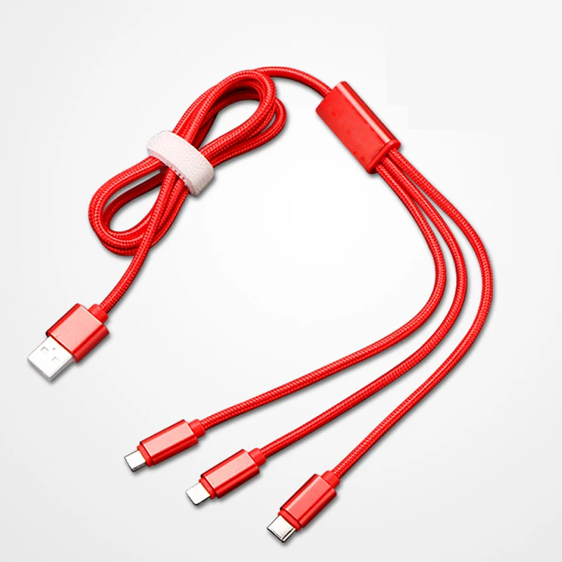 3 в 1 usb кабель 3A для быстрой зарядки Micro USB type C мобильного телефона провод передачи