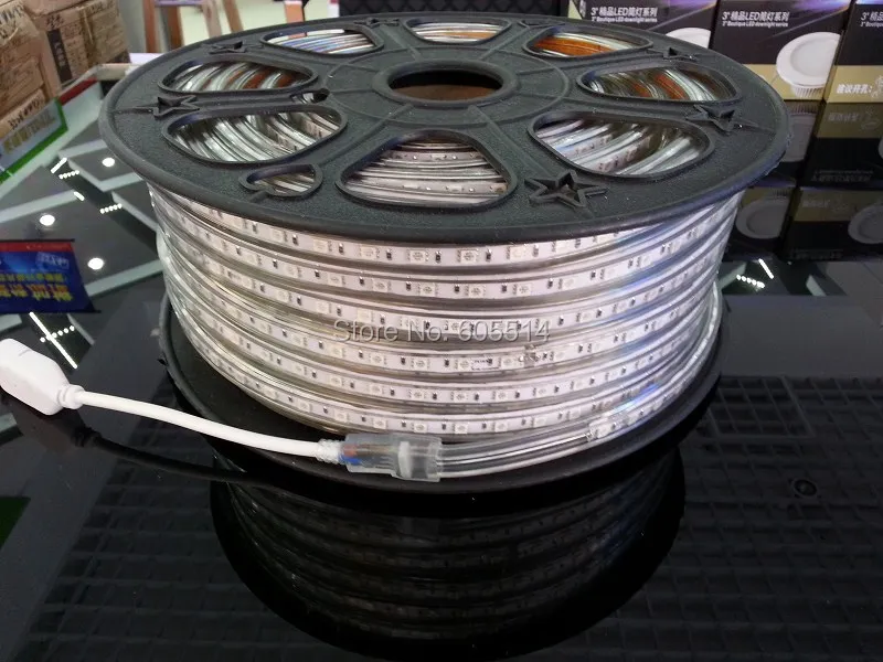 

[Seven Neon]free shipping 14MM FPBC 220V 60leds/meter 100M warm white/white/redblue/green/yellow light 5050 smd led strip light