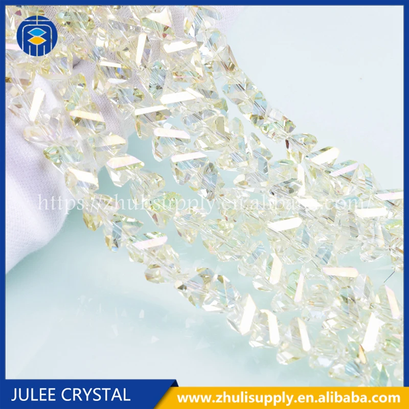 Фабрика бусин JuleeCrystal 4/6/8/10 мм оптовая продажа треугольные стеклянные бусины для