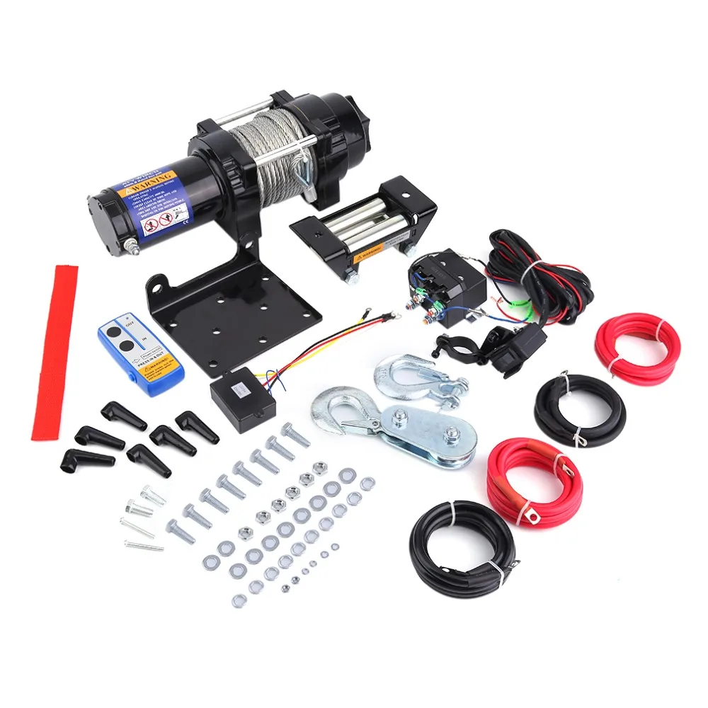 

Durable Electric Winch Load Capacity Up To 4000lb With Remote Control Cars Auto Off-road For Atv Engines Lift Winch professional