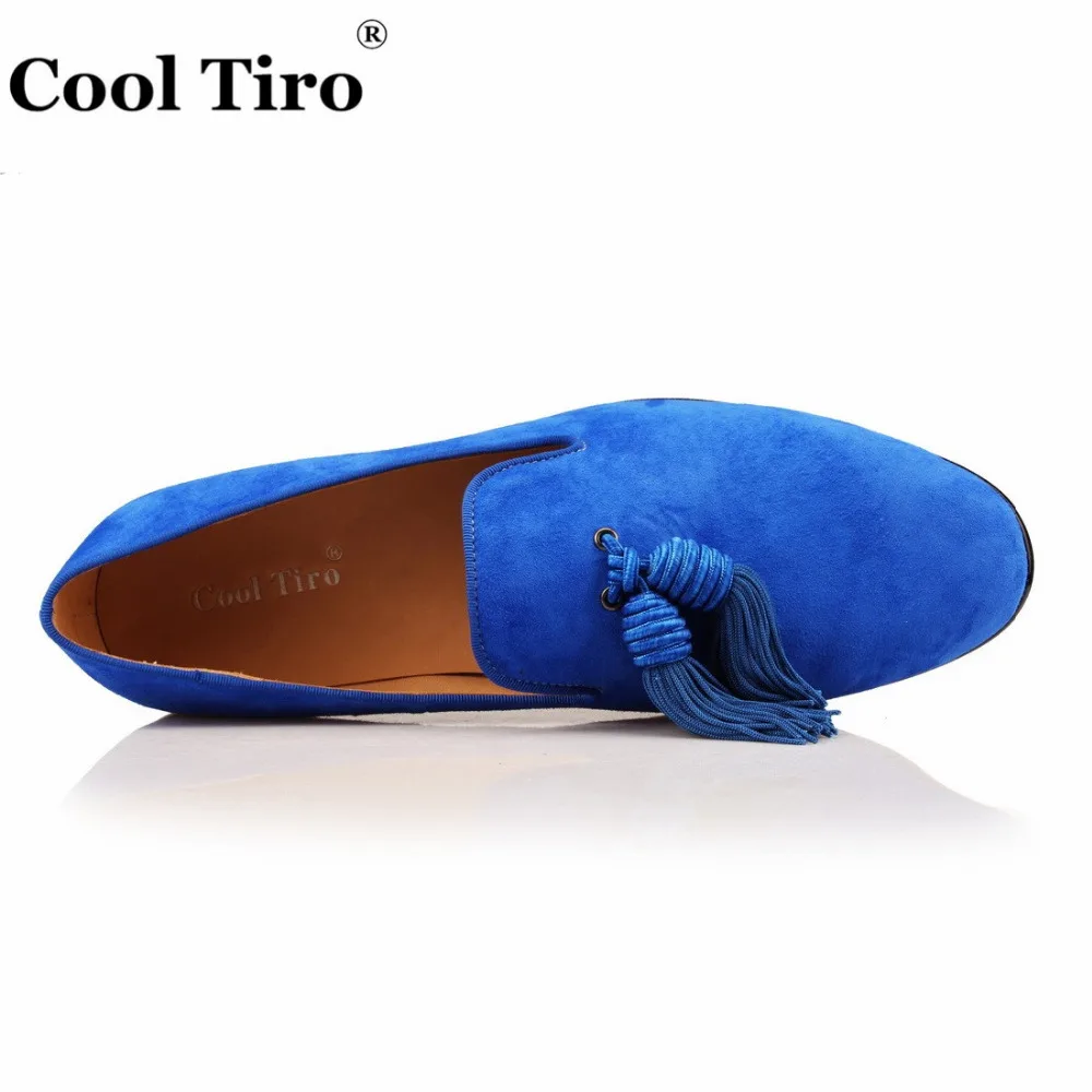 Tassel Men Loafers blue suede (11)