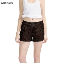 INSTANTARTS женские новые шорты для йоги коричневые леопардовые женские спортивные шорты для фитнеса спортивные шорты для бега/пеших прогулок