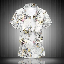 Цветочные рубашка с короткими рукавами Для Мужчин's Повседневное с короткими рукавами цветок рубашка плюс жира, чтобы увеличить Размеры из 6xl одежда Для мужчин's сгусток