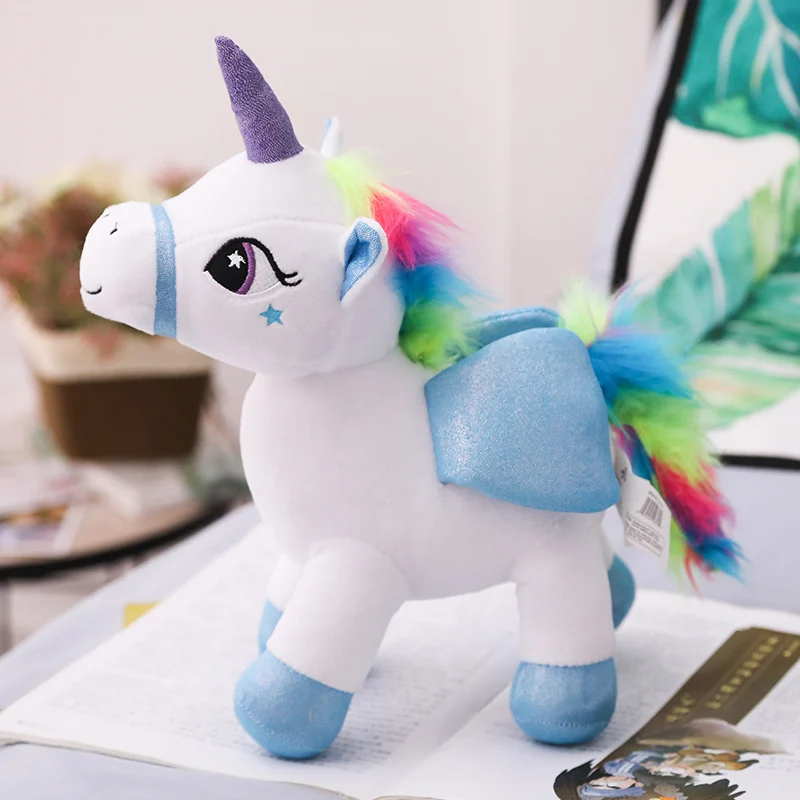 1pc 30cm Soft Rainbow Unicorn Plush Toy Adorable Angel ...