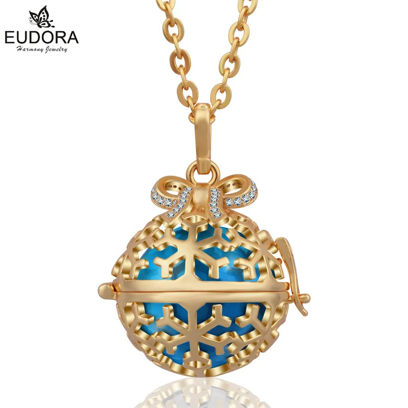 

Eudora Harmony Ball Pendant Bow-Knot Angel Caller Floating Locket Pregnant Bola Pregnancy Mexican Necklace Baby Chime Jewelry