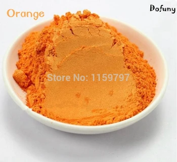 

Orange color mica effect pigment, nail polish pigment, DIY eyeshadow makeup powder, Pearlescent powder